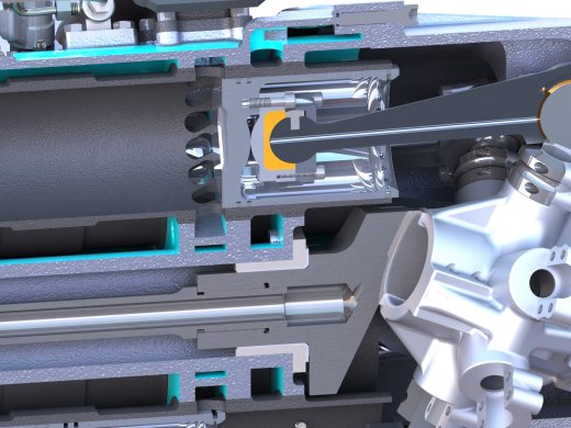 二冲程斜盘增压柴油机缩略图